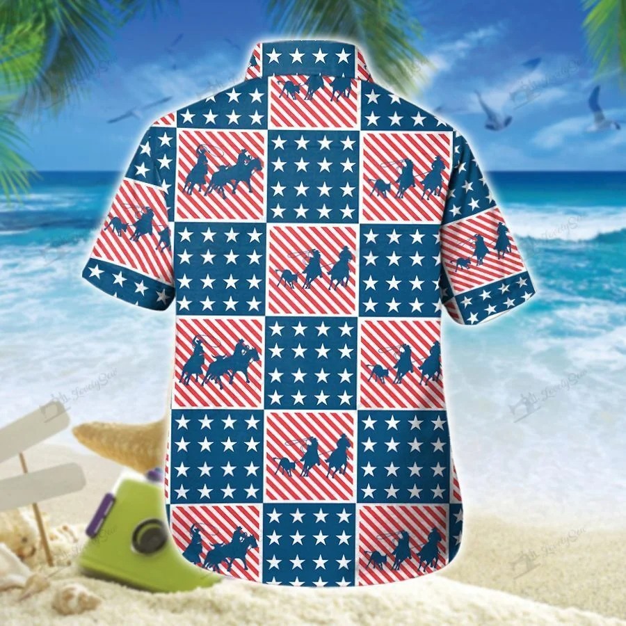 America team roping hawaiian shirt
