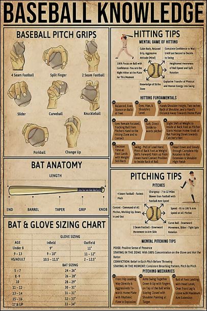 Baseball knowledge poster