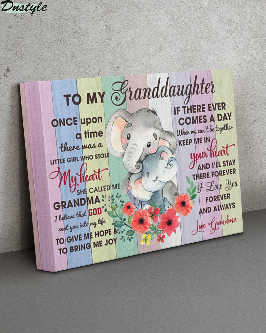 Elephant to my granddaughter once upon a time canvas