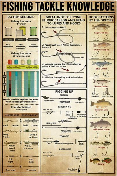 Fishing tackle knowledge poster