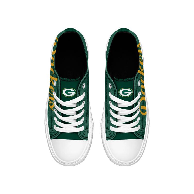 Green bay packers NFL low top canvas shoes 2