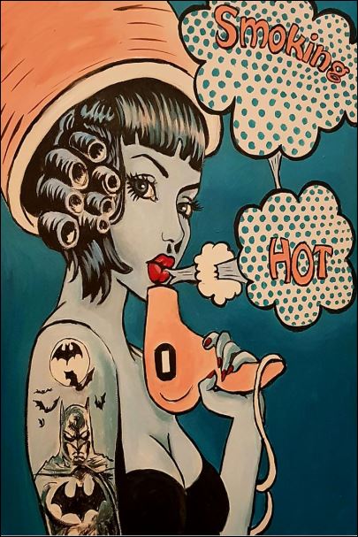 Hairdresser smoking hot poster