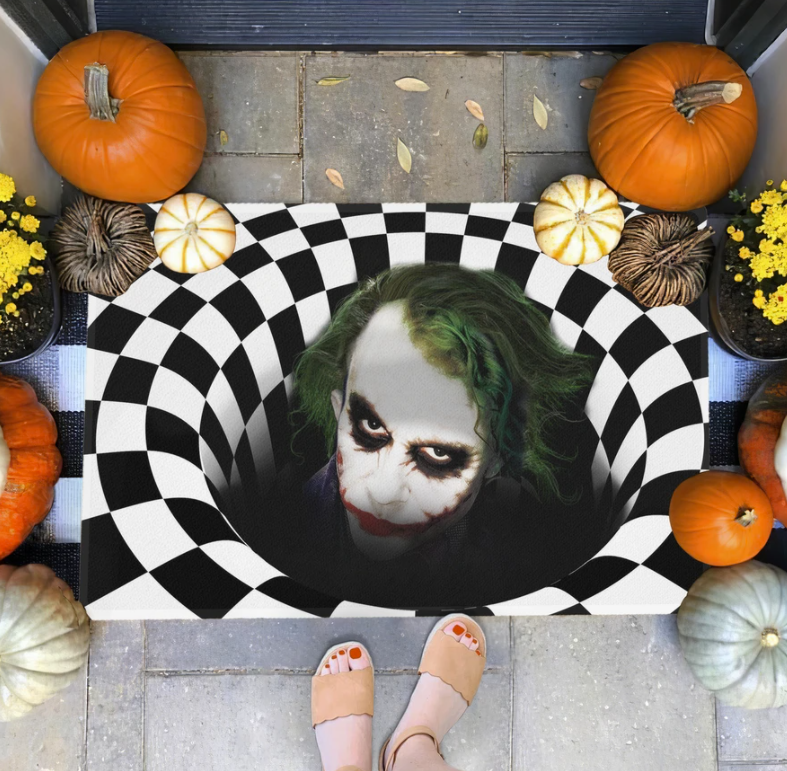 Halloween Joker illusion doormat