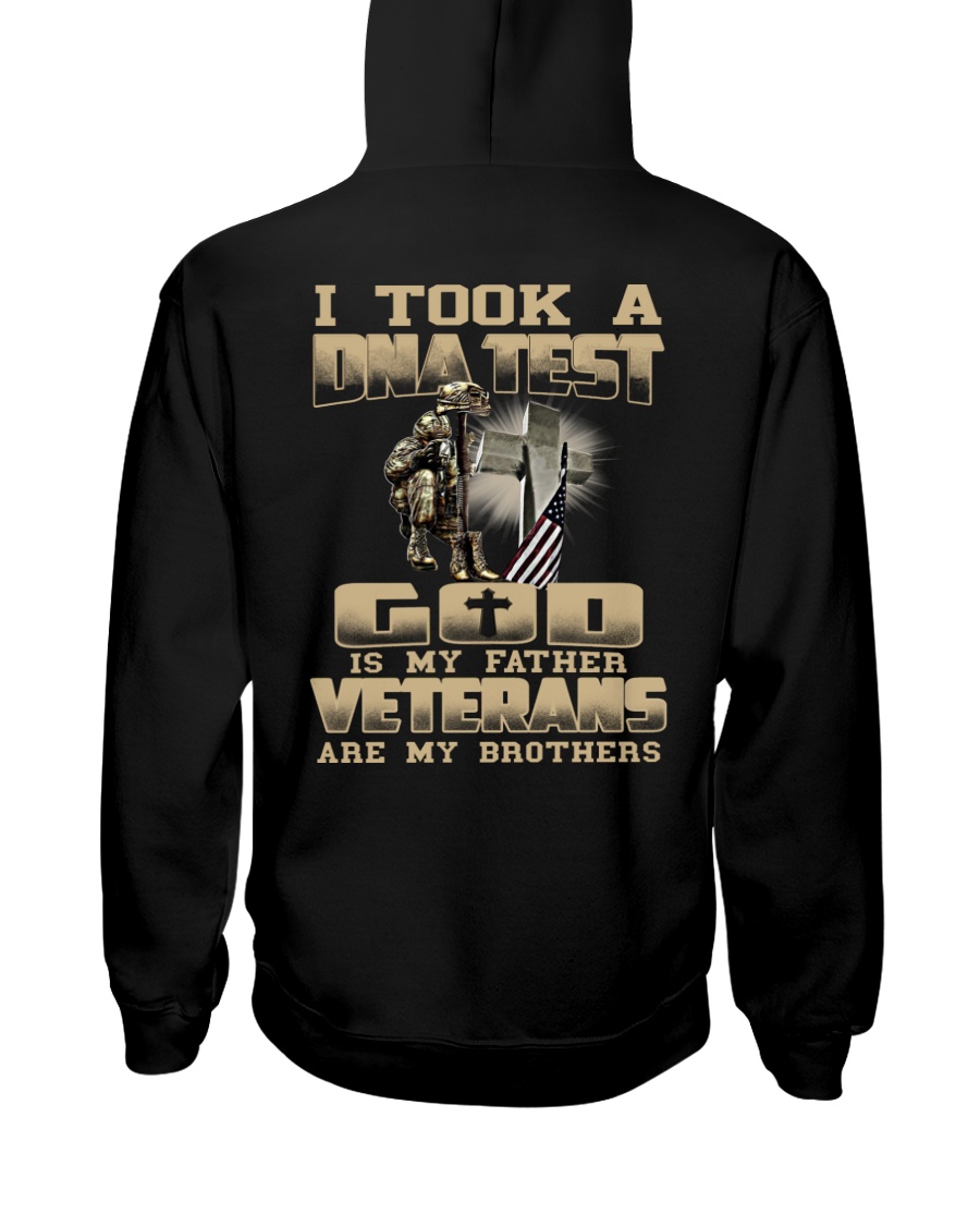 I took a DNA test god is my father veterans are my brothers hoodie