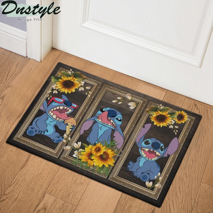 Lilo and Stitch sunflower doormat