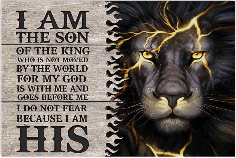 Lion i am the son of the king poster