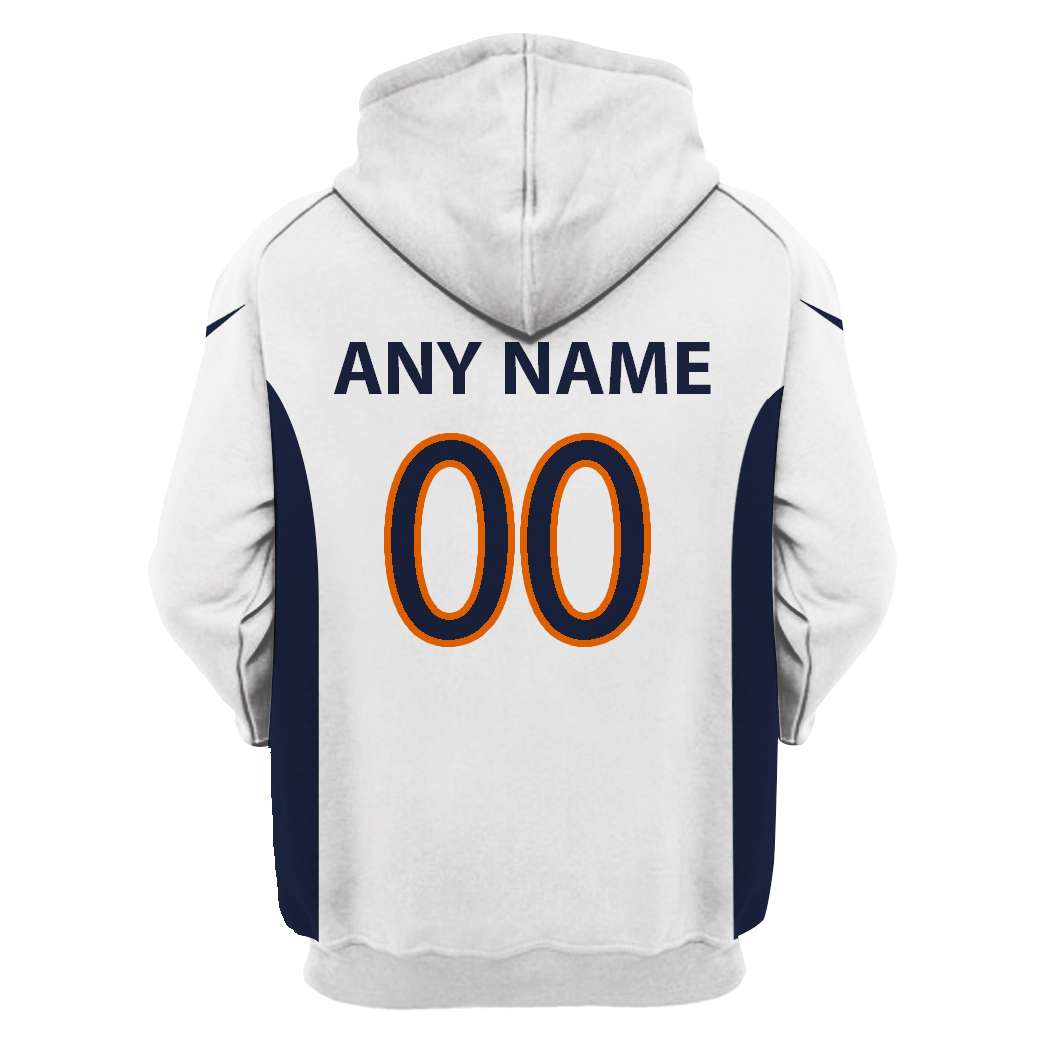 NFL Denver broncos super bowl 50 custom name and number 3d printed zip hoodie 1