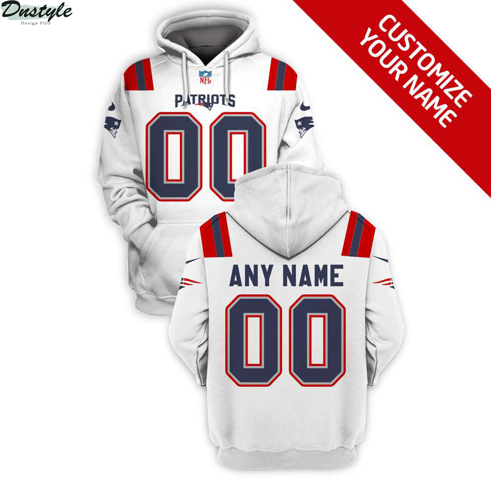 NFL New England Patriots custom name and number 3d printed hoodie