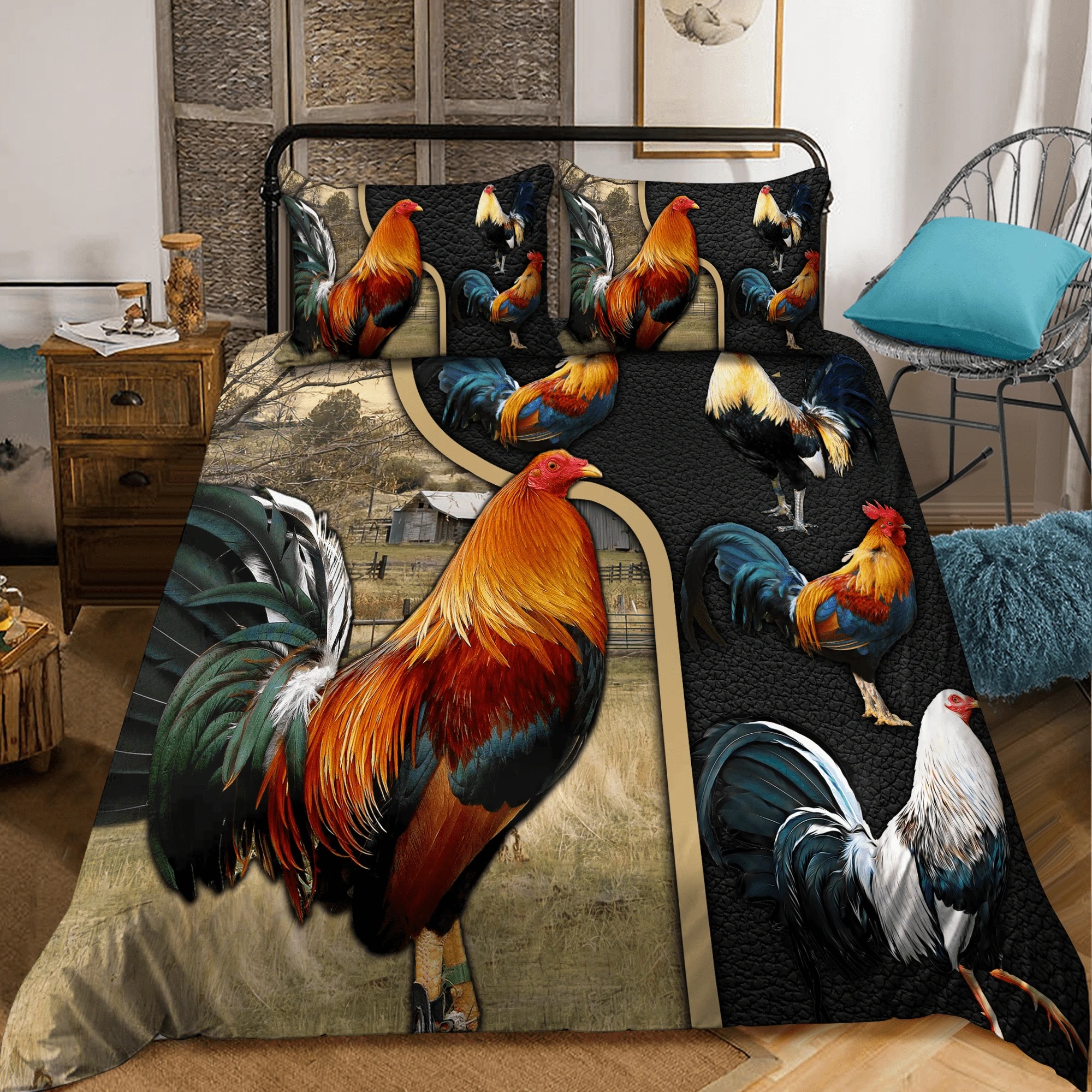 Rooster bedding set 2