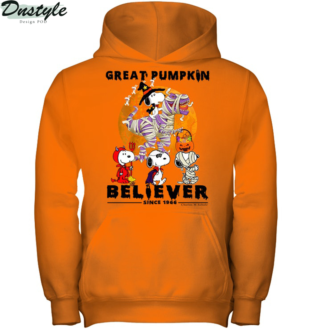 Snoopy great pumpkin believer since 1966 charles m schulz hoodie