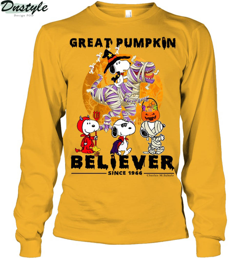 Snoopy great pumpkin believer since 1966 charles m schulz long sleeve