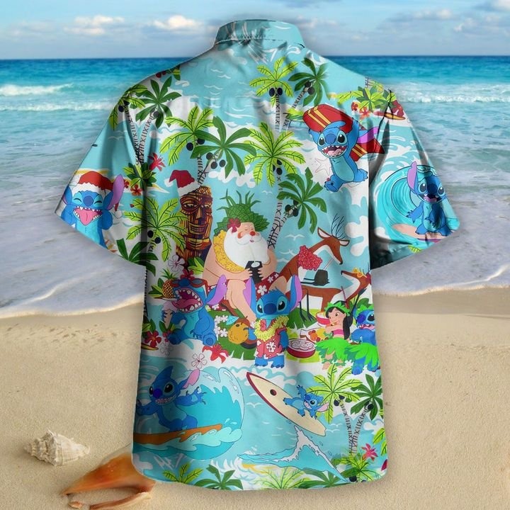 Stitch santa hawaiian shirt 1
