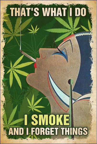 That’s what i do i smoke and i forget things poster