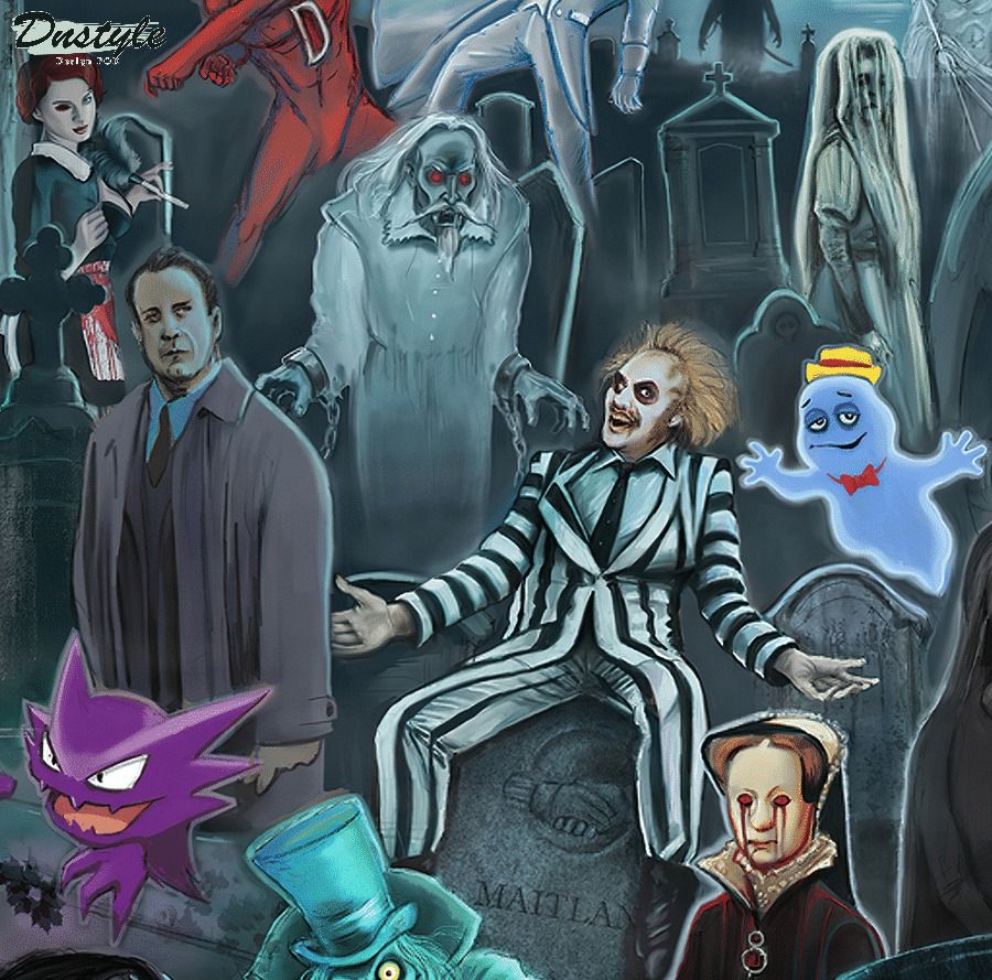 Ghosts in the Graveyard poster and canvas 2