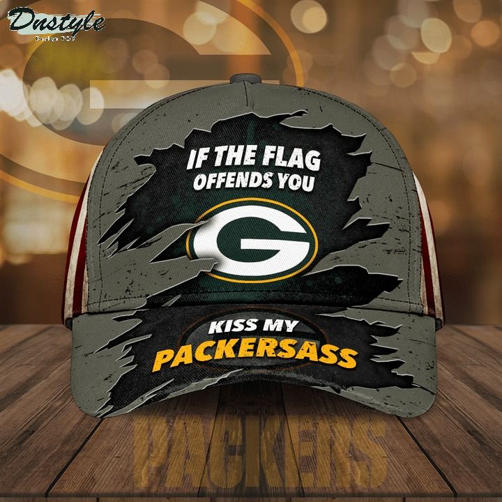 If the flag offends you kiss my Packersass hat cap
