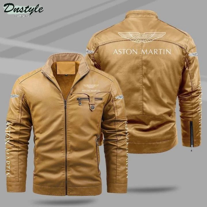 Aston martin fleece leather jacket