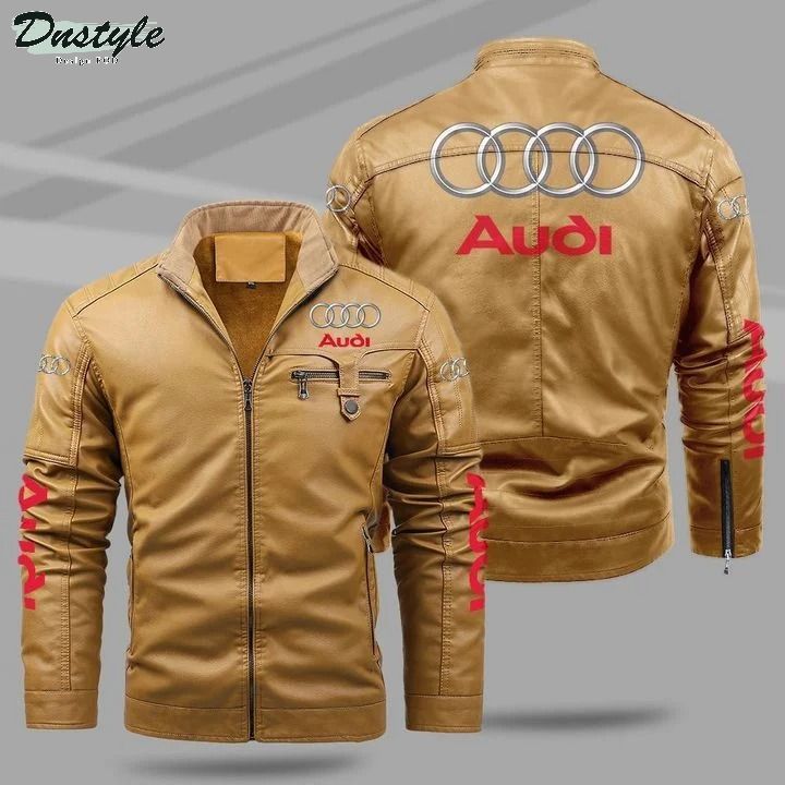 Audi fleece leather jacket 1