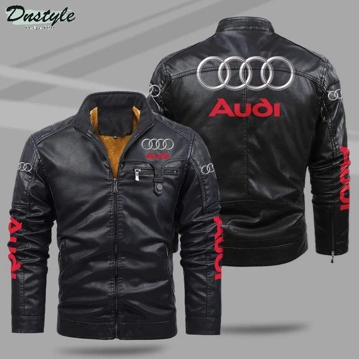 Audi fleece leather jacket