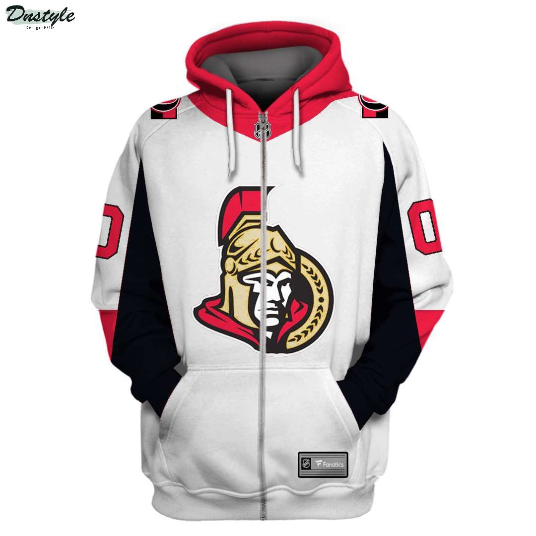 Personalized Ottawa Senators NHL 3d full printing zip hoodie
