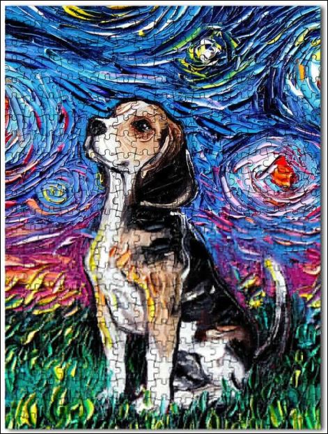Beagle art jigsaw puzzles