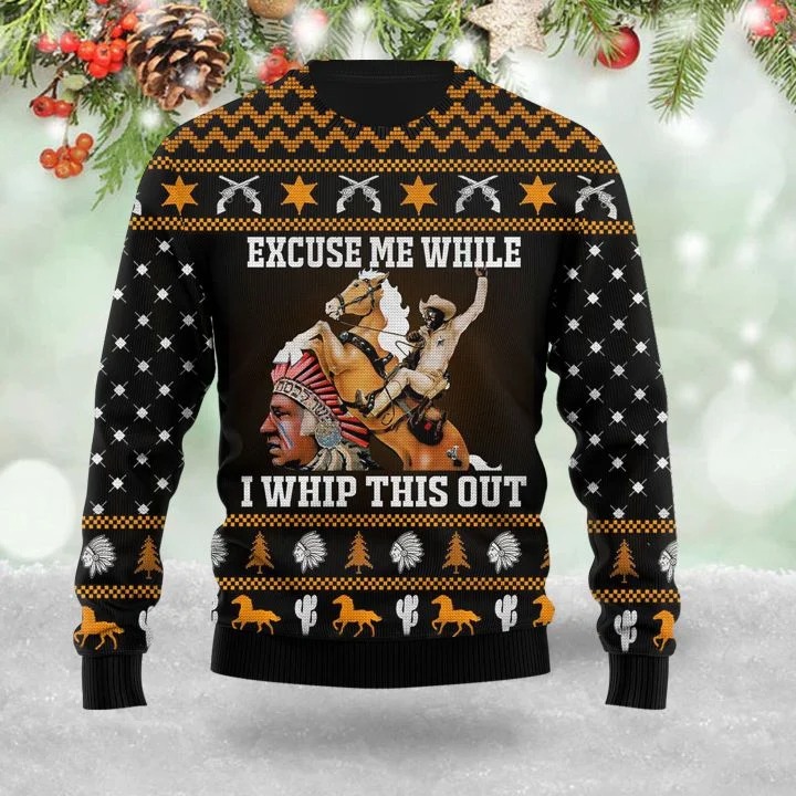 Blazing Saddles excuse me while i whip this out ugly sweater