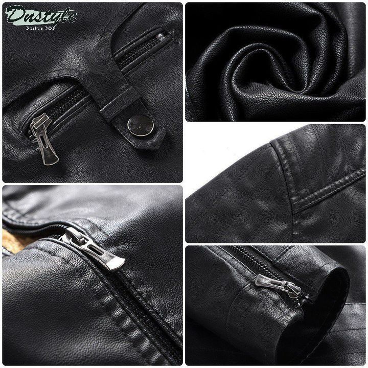 Cadillac fleece leather jacket 2
