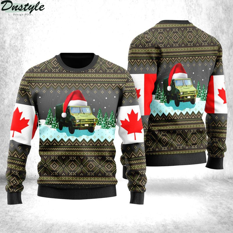 Canadian Army LSVW Military Truck Ugly Sweater
