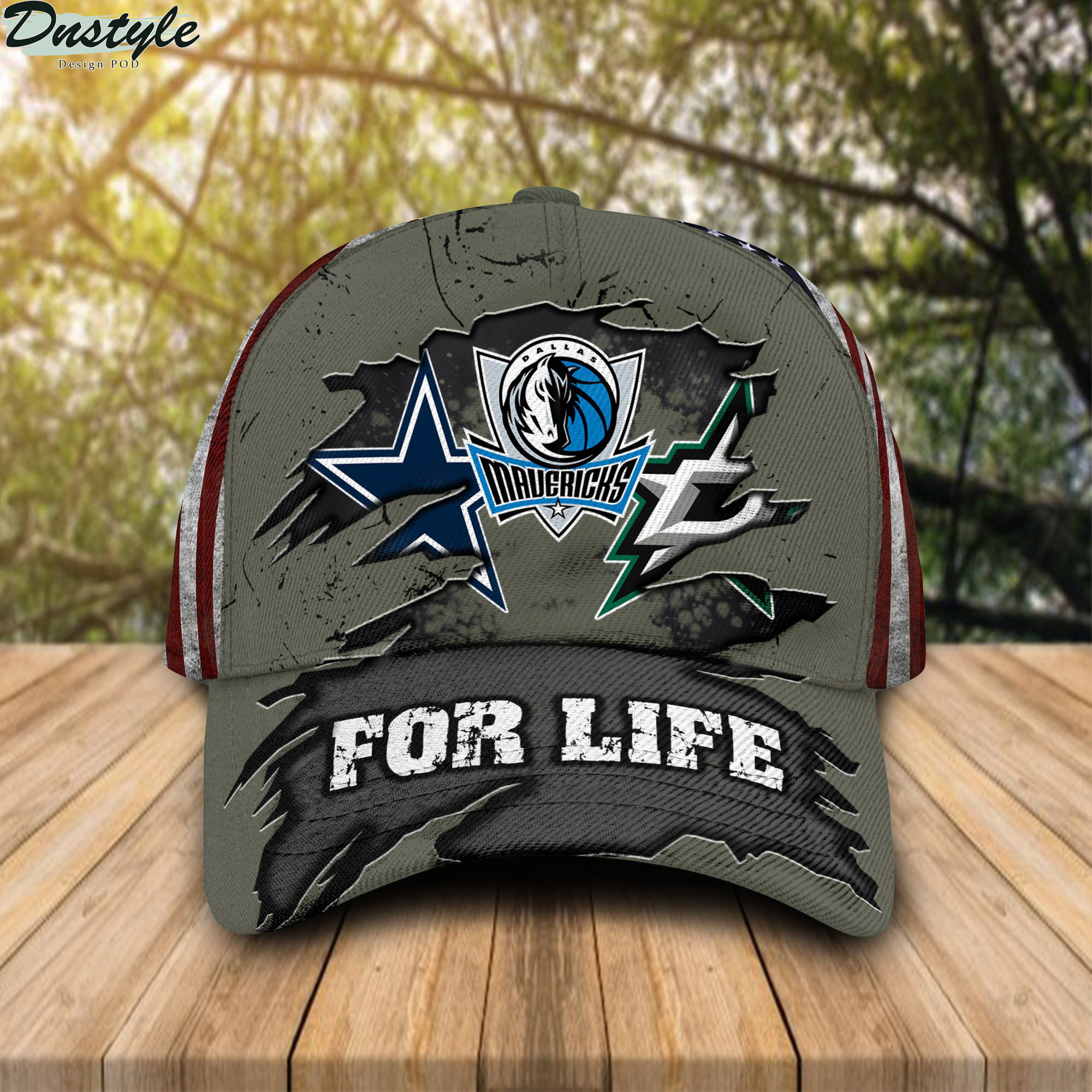 Dallas Cowboys Dallas Stars Dallas Mavericks For Life Cap