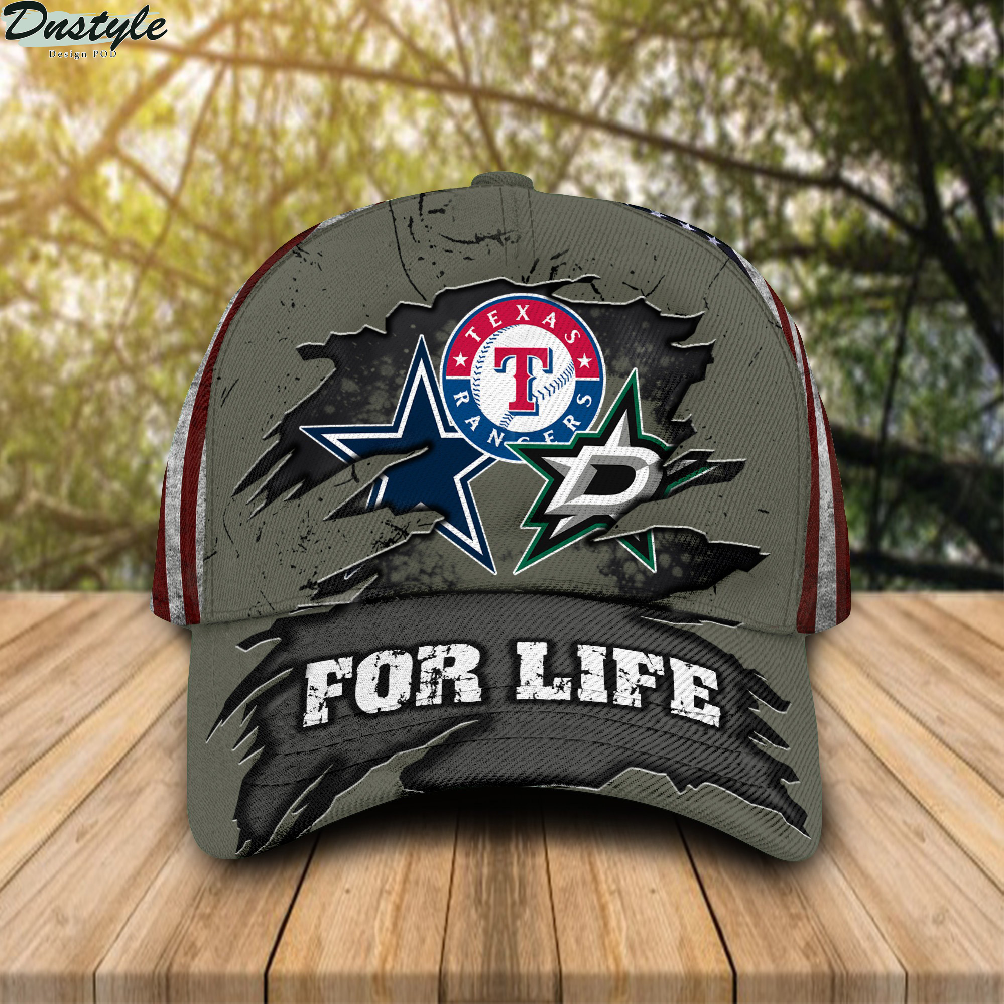 Dallas Cowboys Dallas Stars Texas Rangers For Life Cap