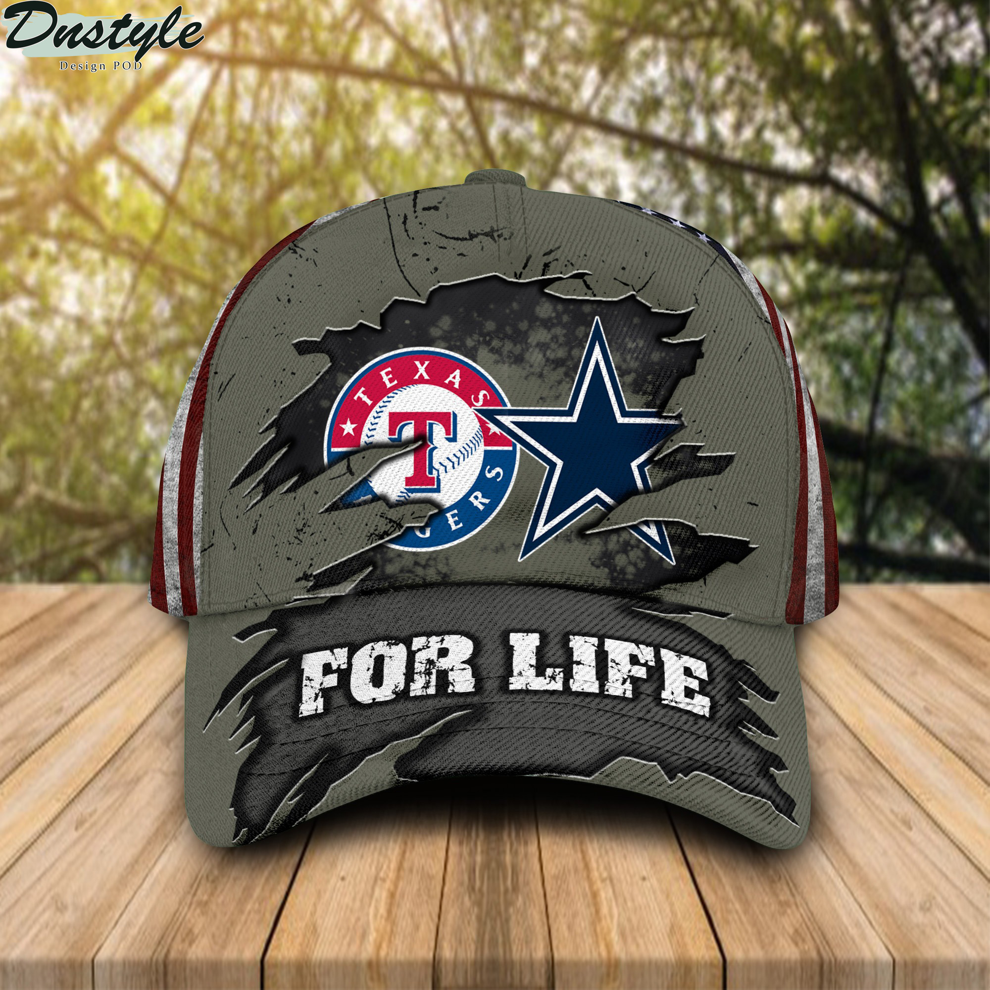 Dallas Cowboys Texas Rangers For Life Cap