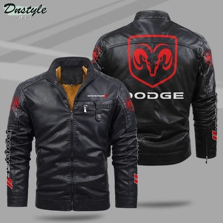 Dodge fleece leather jacket