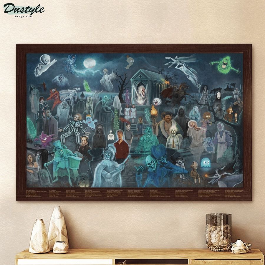 Ghosts in the Graveyard poster and canvas 1
