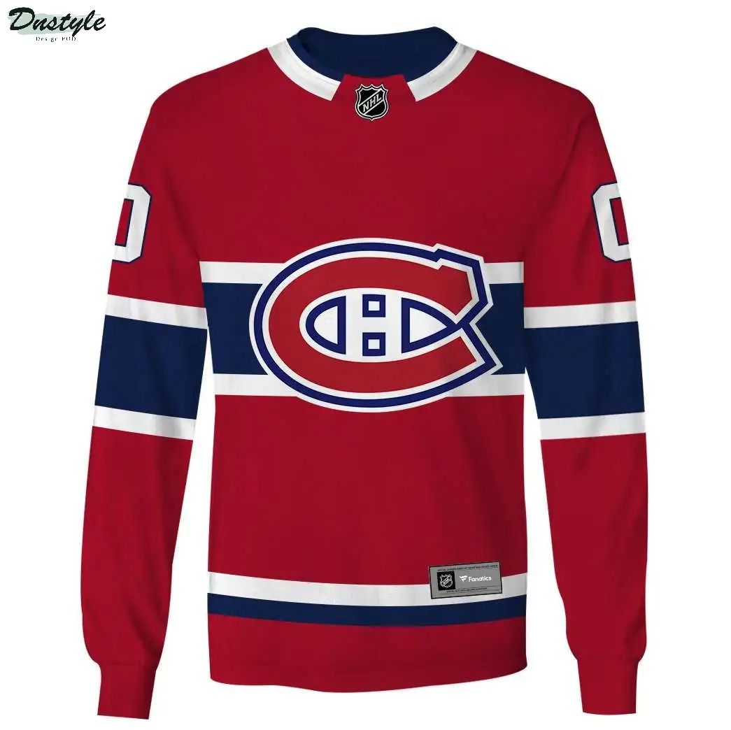Personalized Montreal Canadiens NHL 3d full printing long sleeve