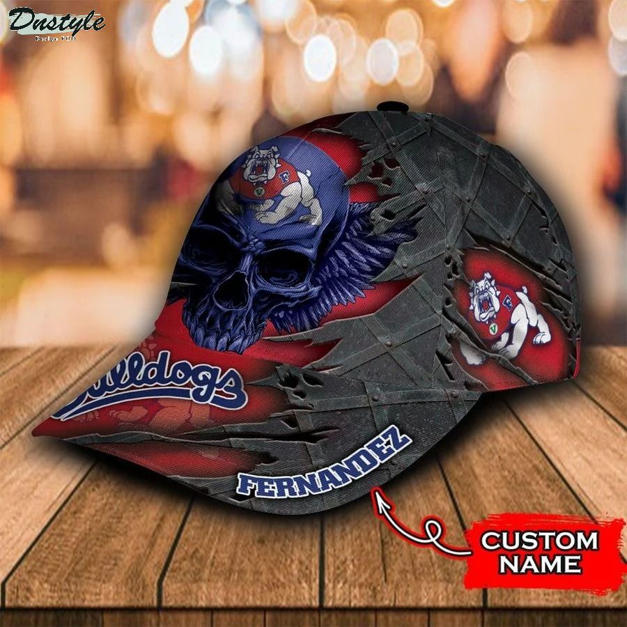 Fresno State Bulldogs skull NCAA Custom Name Classic Cap 2