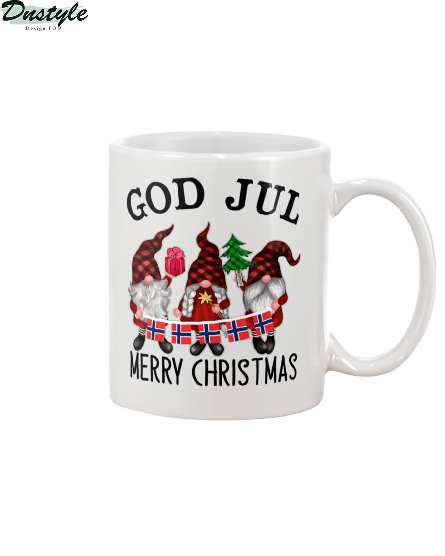 God jul merry christmas flags norway nisser mug
