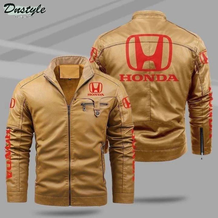 Honda fleece leather jacket 1