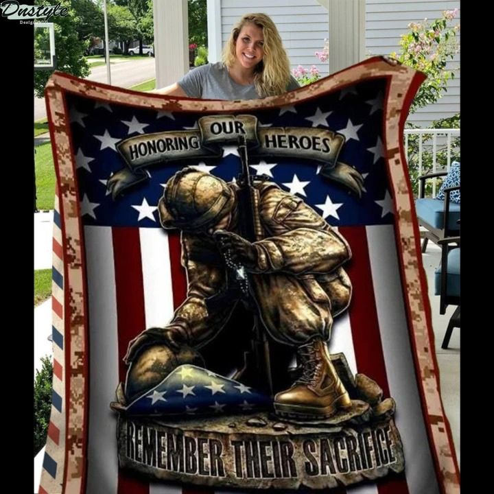 Honoring our heroes remember their sacrifice veteran blanket