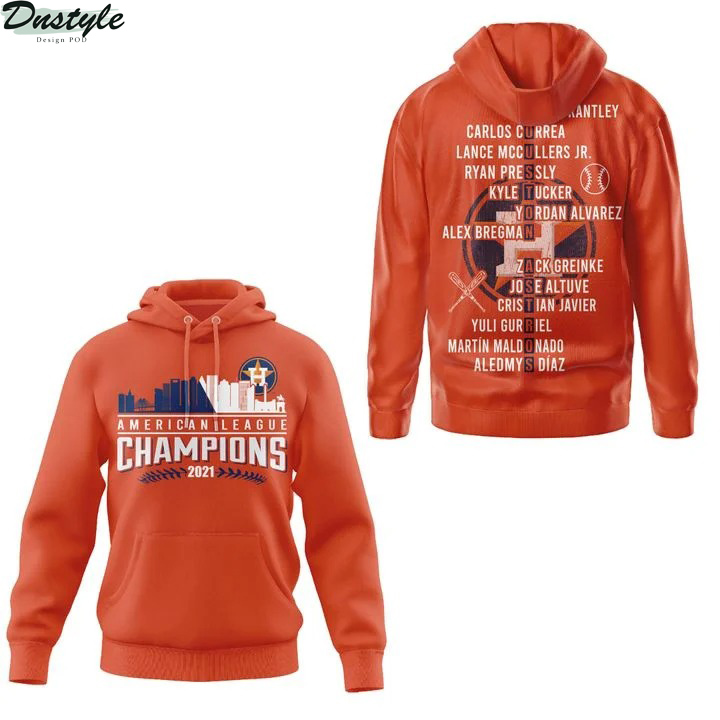 Houston astros MLB american league champions 2021 3d print hoodie