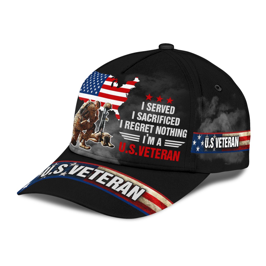 I served I sacrificed I regret nothing I'm a US veteran hat cap 2