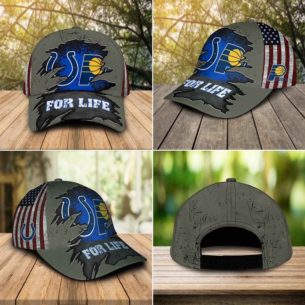 Indianapolis Colts Indiana Pacers For Life Cap 3