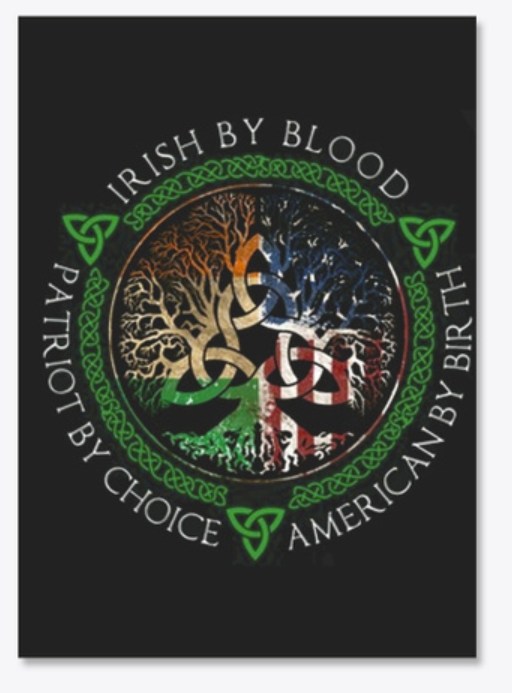 Irish by blood American by birth Patriot by choice decal