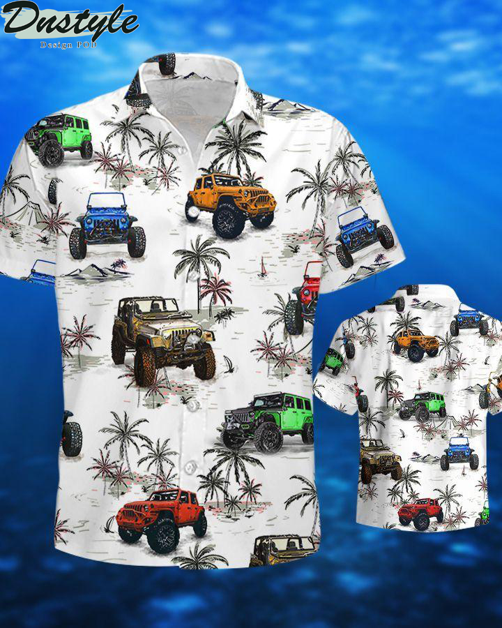 Jeeps and beach hawaiian shirt and short