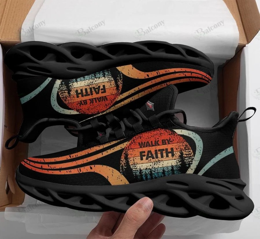 Jesus walk by faith vintage yeezy running max soul shoes 1