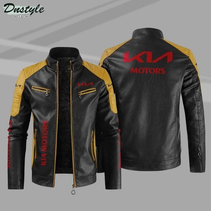 KIA motors fleece leather jacket 1