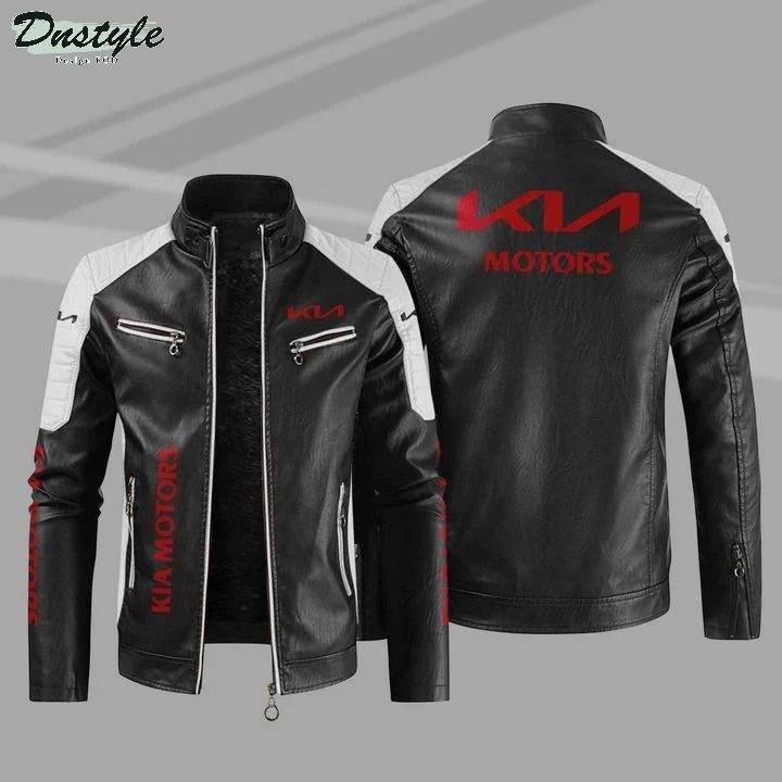 KIA motors fleece leather jacket