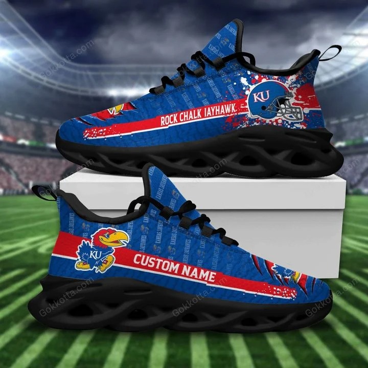 Kansas jayhawks NCAA personalized max soul shoes 1