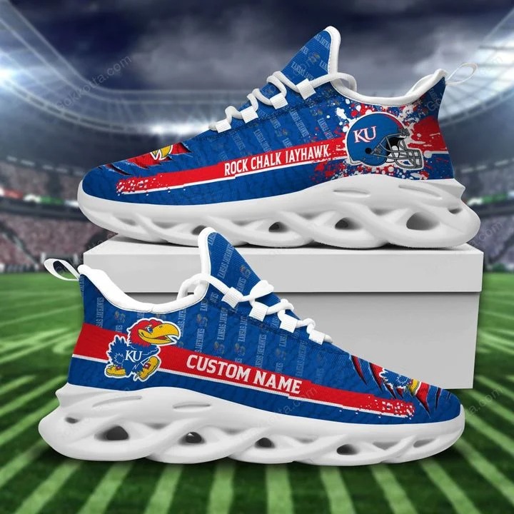 Kansas jayhawks NCAA personalized max soul shoes 2