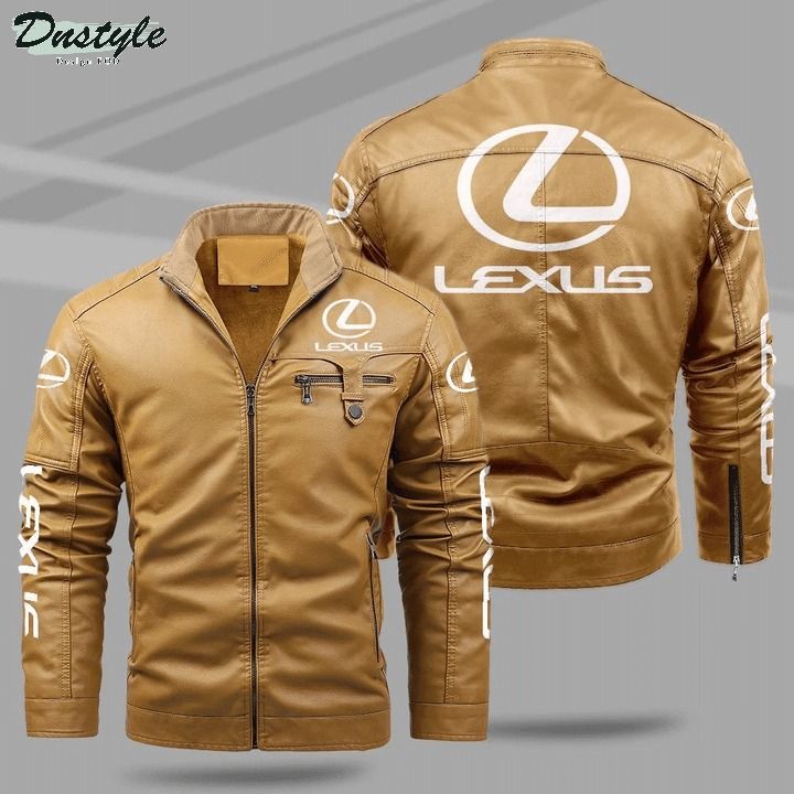 Lexus fleece leather jacket 1