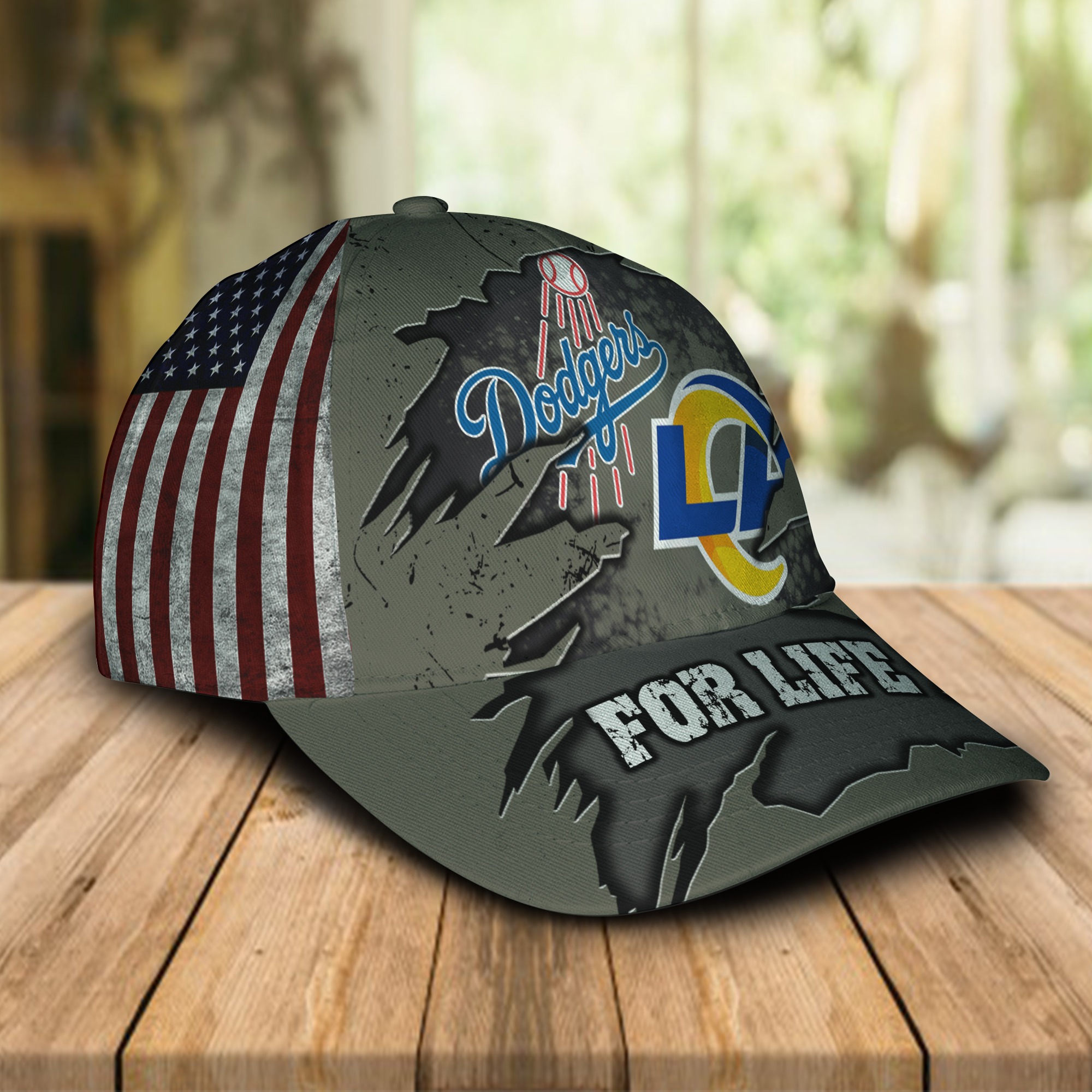 Los Angeles Dodgers Los Angeles Rams For Life Cap 1