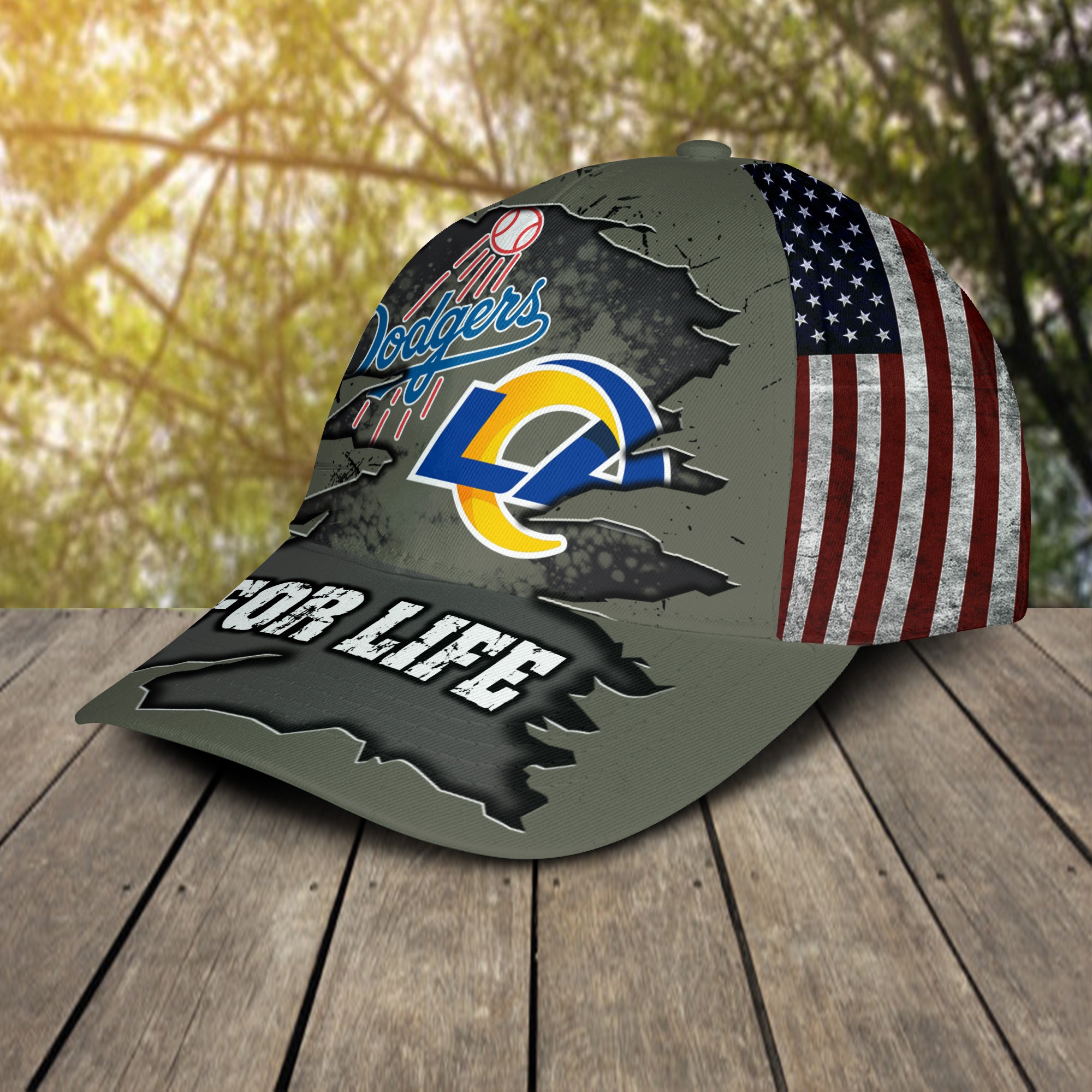 Los Angeles Dodgers Los Angeles Rams For Life Cap 2